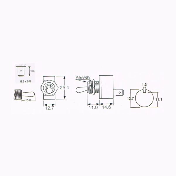 1601 Lever Switches Chrome Brass - Image 3